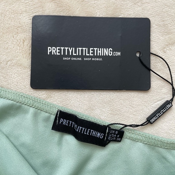 NWT PRETTY LITTLE THING - One Shoulder Bow Midi Dress - Picture 2 of 4